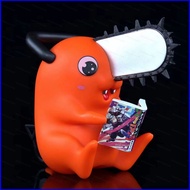 SQ4 Chainsaw Man Pochita Devil Hunter read books Chibi Action Figure Car Ornament Collectible Model 