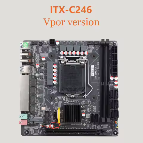 Vpro 8 SATA C246 NAS Motherboard i219 Vpro Gigabit LAN With 3*i226 2.5G LAN 2*DDR4 Slot 3*M.2 PCIE X