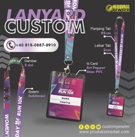Bikin Tali Lanyard Custom 2 cm | Name Tag ID Card Custom
