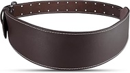 ABRIX Leather Tool Belt - Adjustable 32 to 50 Inches, 4mm Thick, 3.5 Inches Wide, Padded Foam for Co