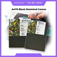 [WETAS] ARTYS Black Stretched Canvas Painting Canvas Black Canvas Painting 280gsm