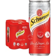 Schweppes Carbonated Dry Ginger Ale 4 x 320ml