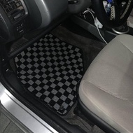 [Limited Time Seckill] Fit Checkered Carpet Style Foot Mat JDM Style Checkerboard Style Felt