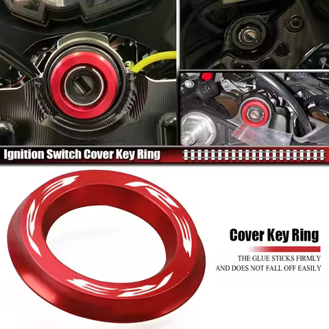 Motorcycle Ignition Cover Key Switch Ring Decorative Ring CNC Aluminum Accessories Keyhole Fit For R