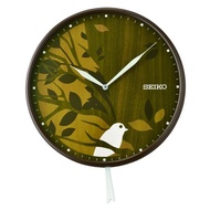 [𝐏𝐎𝐖𝐄𝐑𝐌𝐀𝐓𝐈𝐂] Seiko Wall Clock QXC243B with Swinging Bird Tail pendulum