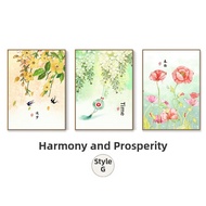 QIUZHISE | Zen Three-panel Decorative Painting 24 Seasons
