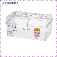 [chiwanji4x] Transparent Storage Box, Portable Medicine Organizer, Minimalist Large