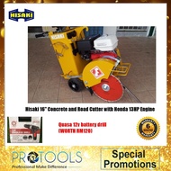 Hisaki Concrete Road Cutter YRC16 c/w Honda Petrol Engine GX390 / TOKUDEN Road Cutter c/w SR460 Engi