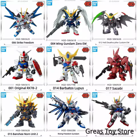 Aerial Unicorn Destiny Red Astray Try Burning Nu Gundam Wing Zero Mini Q-Version Model Kit Bandai Ge