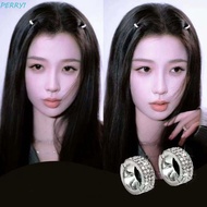 PERRY1 2/4/6pcs/set Silver Round Hairclasp, Y2K Metal Clips Hair Braid Tubes, Side Clips Hollow Out 