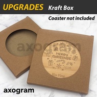 Coaster Kraft Box | Coaster Box Gift Packaging | Brown Paper Kraft Box | Paper Gift Box for Coasters | Min 20pcs Order