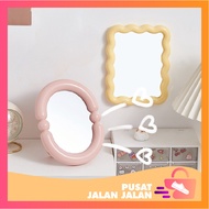 PJJ - C6556 Oval and Wave Makeup Mirror Aesthetic Makeup Mirror/ Makeup Mirror/ Makeup Mirror/ Makeu