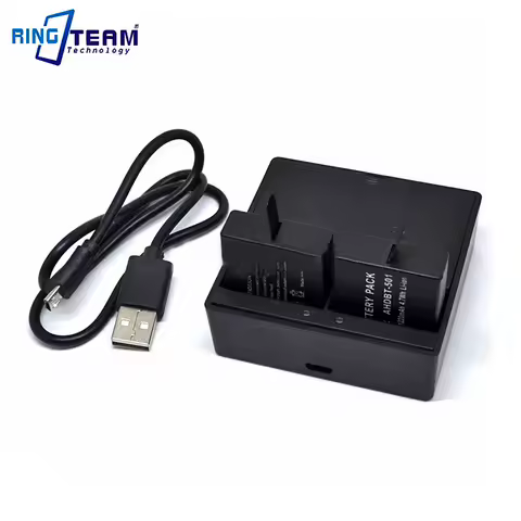 AHDBT501 AHDBT-501 Dual USB Charger Built-in Battery Container + Cable for GoPro Hero5 Hero 5 H5 Act