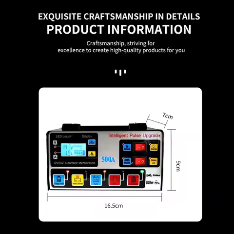 12v24v Car Battery Charger Electric Vehicle Motorcycles Intelligent Display LED Charger Digital Puls