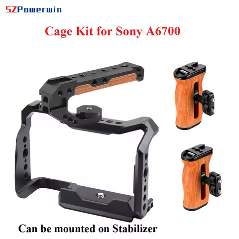 Powerwin for Sony A6700 Camera Cage Kit Stabilizer Rig Protective Extension Frame Gimbal Arri Locati