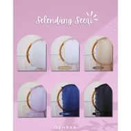 Selendang Seeri by Qamraa Material Organza Veil Sulam Offwhite Gold