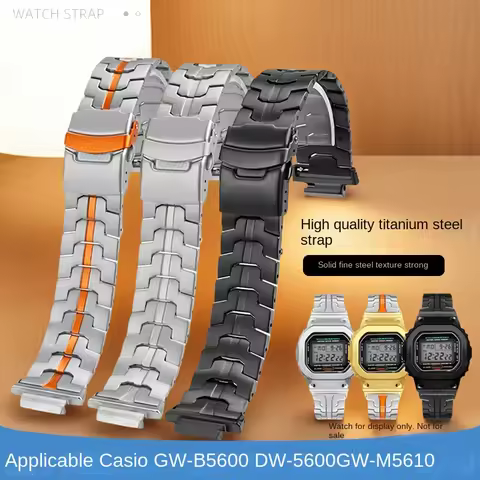 Titanium Metal Watch Band Strap For Casio G-SHOCK DW5600 GW-B5600 GW-M5610 GA-110/700 GM110 Modified