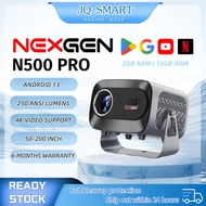 NEXGEN N500 PRO Projector Android 13 with Dual WIFi Band Auto Focus and Keystone Wireless Mirror Pho
