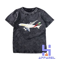 CHILDREN'S CLOTHING WASHED CHILDREN'S T-SHIRT AIRBUS A380 EMIRATES