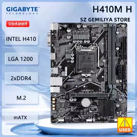 Placa base Gigabyte H410M H Intel H510 LGA1200 DDR4 32GB M.2 Micro ATX compatible con i9-10900K i5-1