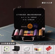 其他品牌 - 德州撲克籌碼套裝桌布墊百家樂麻將棋牌室籌碼幣專用圓片代幣鋁箱