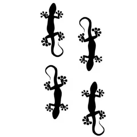 X4 Gecko GECKO'S LIZARD Wall Tattoo Sticker Sticker Car Bike Motorhome PVC Wall Sticker 20 Colour Ch