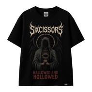 Metal t-shirt Satanic Distro t-shirt Men Women Black SIXCISSORS 666 HALLOWED NEW