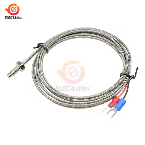 1M 2M K Type Thermocouple temperature sensor cable Stainless Steel Probe Industrial Thermal Thermoco