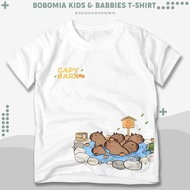 Capybara Swim I Children's T-Shirt Distro Baby Teenager Girls (100-150cm)-K2305