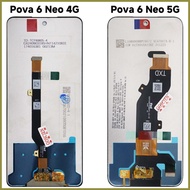 For Tecno Pova 6 Neo 5G KL8 Pova6 Neo 4G LI6 LCD Display Touch Screen Digitizer Assembly Mobil