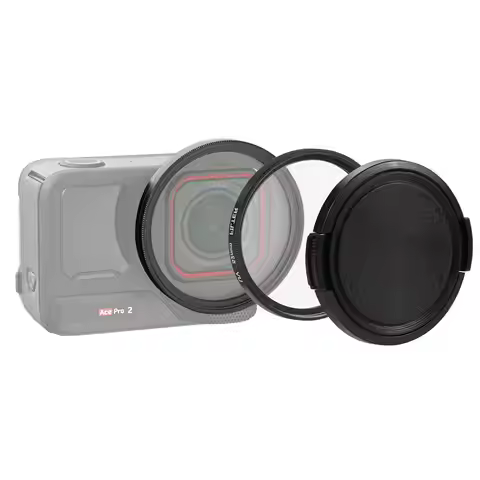 52mm UV Lens Filter Adapter Ring with Lens Cover for Insta360 Ace Pro 2