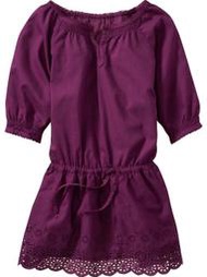 [娃娃屋] 美國 GAP 小女生紫色雕花束腰洋裝 2T