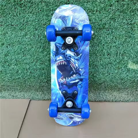 43cm Children Skateboard Maple Double Rock Skate Board Children's Patin Kids Skateboarding Cartoon S