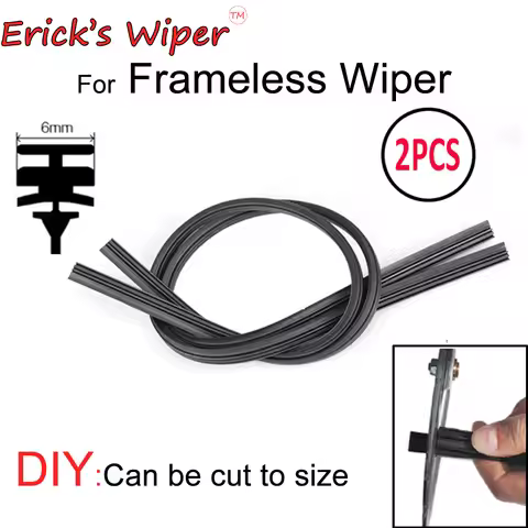 2Pcs/lot Universal AAA Grade Auto Vehicle Insert Soft Rubber Strip Refill For Frameless Wiper Blades