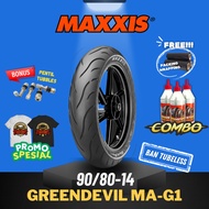 Maxxis GREEN DEVIL 90 - 80 - 14 / MAXXIS TIRE 90/80-14 / 90-80-14 TUBELESS OUTER TIRE / MATIC TIRE /