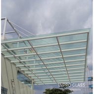 IPGA-1038 10.38mm Laminated/IR Glass With Steel Railing Awning