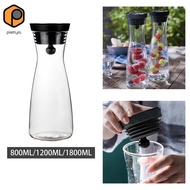 [prettyia] Hot Cold Water Pitcher, Glass Pitcher Juice Jar Glass Water Bottle Jug for Cold or Hot,
