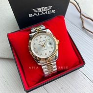 宾马 Balmer 5003G TT-3S Classic Sapphire Glass Men Watch with Silver dial with Two tone Silver and Gold Stainless Steel