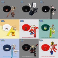 Case for 1MORE Q21 Protective silicone cool Black Warrior Cartoon Covers Bluetooth Earphone Shell He
