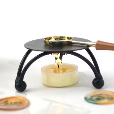 Wax Seal Stamp Set Lacquer Furnace Solid Metal Stove Fire Paint Seal Supplies Wax Spoon Sealing Wax 