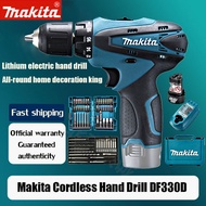 【100% Authentic】 Makita  DF330D Cordless drill Household use Multifunction Lithium battery electric drill electric screwdriver