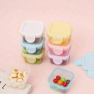 1-6Pack Mini Food Storage Containers Set,, Kitchen Lunch Box Fridge Sealed Container, Rectangular Pl