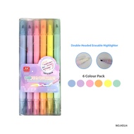 Tian Hao | Highlighter | TianHao Double Headed Erasable Highlighter 6 Colour (HD24)