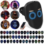LED Mask 2000mAh Rechargeable Face Transforming LED Mask with Gesture Sensing App Controlled Light UP Mask Customizable SHOPABC9389