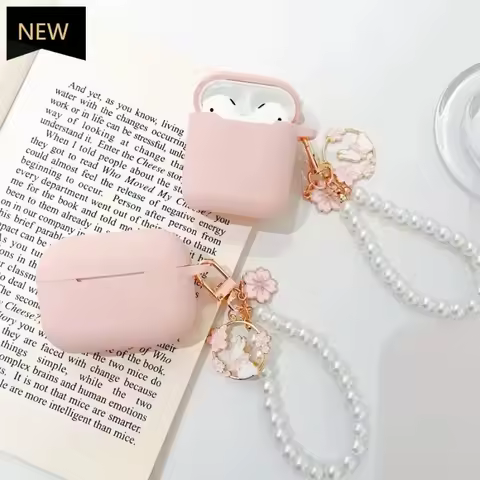 For apple airpod 4 Case airpod pro 2 cover Luxury Retro Pearl /flower Silicone earphone cover fundas