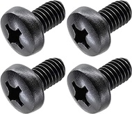Black License Plate Screws for BMW and Tesla, Phillips Machine Pan Head 18-8, Stainless Steel, M5-0.8 x 6 mm Bolt (Pack of 4)