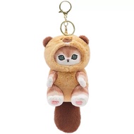 พวงกุญแจตุ๊กตาแมว Mofusand ชุดน้องมีหาง (Mofusand Series Long Tail Keychain) สินค้าพร้อมส่ง 701