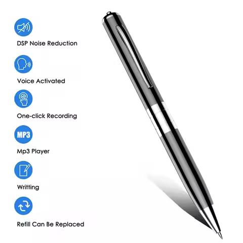 Portable Mini Digital Voice Recorder Sound Dictaphone Voice Activated Noise Reduction Recording Pen 
