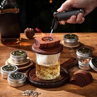 Whiskey Smoker Wooden Spirits Infuser Whiskey Cocktail Smoker for Men Dad Husband Father Boyfriend H