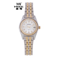 [ 🔥Ready Stock⌚Jam Promosi🔥] MIKE Jam Tangan Lady Watch MK Gold Diamond Date Window Stainless Steel 